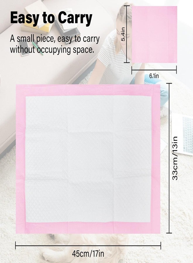 JONYEE Basics Dog and Puppy Pee Pads with 4-Layer Leak-Proof and Quick-Dry Design for Potty Training, 13” x 17” Ultra Absorbent Disposable Changing Pads for Small Pets -Pink(50 Count) - Image 2